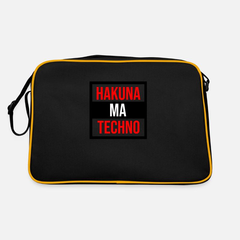 Hakuna Techno Zitat Retro Tasche