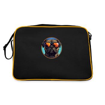 Chien carlin - Sac Retro - noir/or - Dos