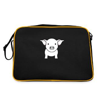 Charmant bébé cochon - Sac Retro - noir/or - Dos