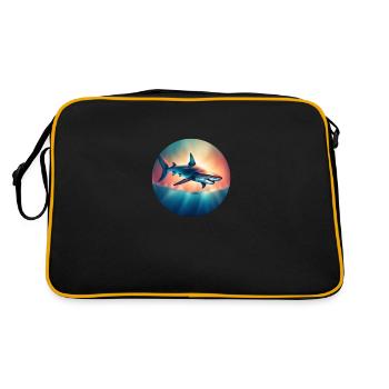 Requin prédateur océanique Requin - Sac Retro - noir/or - Dos