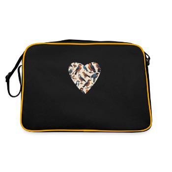 Variété d’oiseaux - Sac Retro - noir/or - Dos