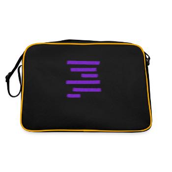 Purple Paint Bars - Retro Bag - black/gold - Back
