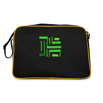 Labyrinthe peinture verte - Sac Retro - noir/or - Dos