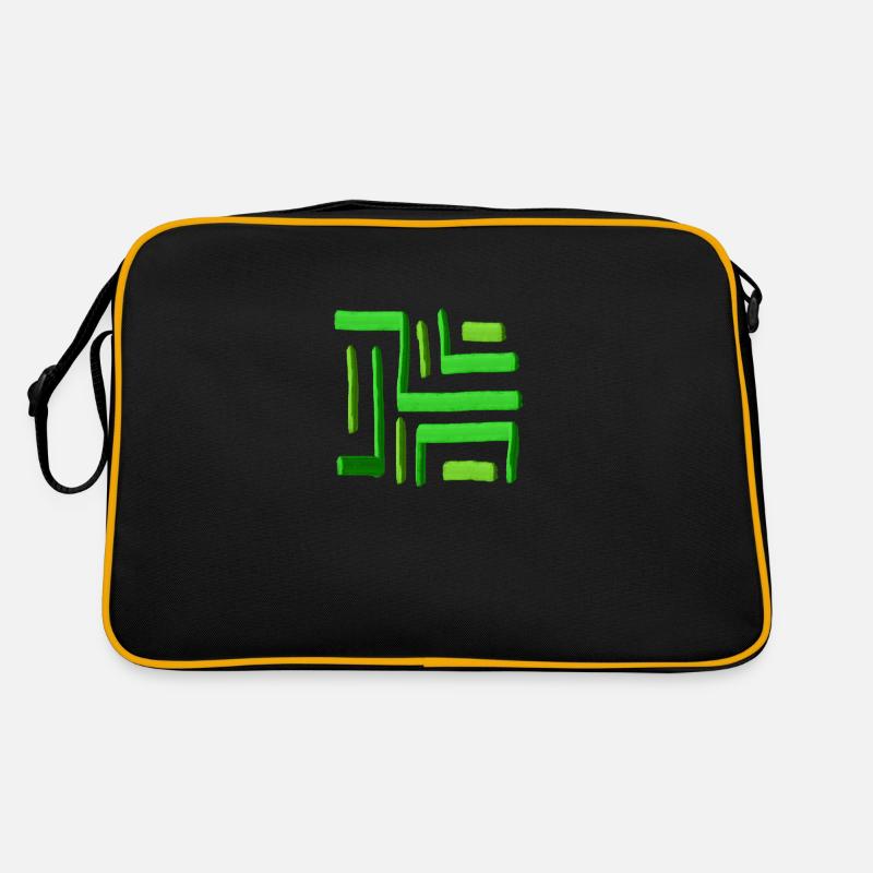 Green Paint Maze Retro Bag