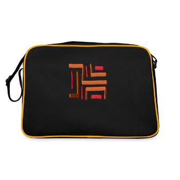 Labyrinthe peinture rouge - Sac Retro - noir/or - Dos