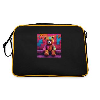 Streetbaer - Retro Tasche - Schwarz/Gold - Hinten