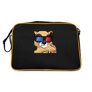 Little Macups at the video evening with 3D glasses - Retro Bag - black/gold - Back