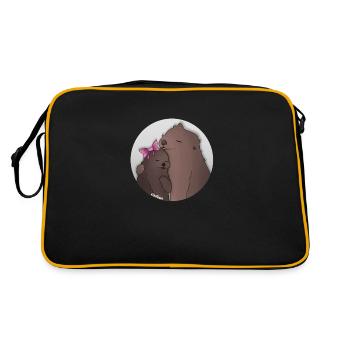 Tazz Gespräche | Quatse und Taz - Retro Tasche - Schwarz/Gold - Hinten
