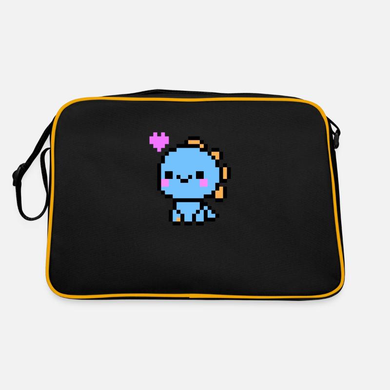 Cute Light Blue Dino Retro Bag