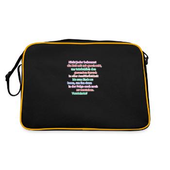 Test of patience for admirers - Read the whole saying - Retro Bag - black/gold - Back