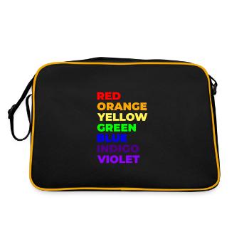 Rainbow colours - Retro Bag - black/gold - Back