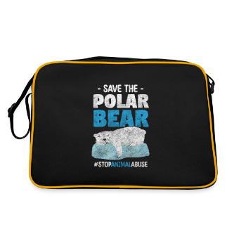 Militant des droits des animaux, amoureux des animaux, refuge pour animaux - Sac Retro - noir/or - Dos