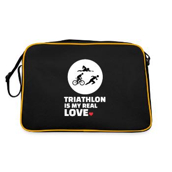J’adore le triathlon - Sac Retro - noir/or - Dos