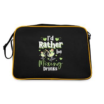 Bartender Alcohol Mixer - Retro Bag - black/gold - Back