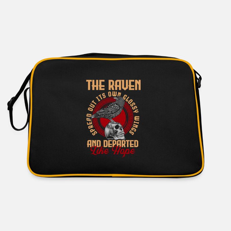 Krähe Seele Schwarz Dichter Retro Tasche
