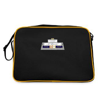 Col du Galibier - Retro Tasche - Schwarz/Gold - Hinten