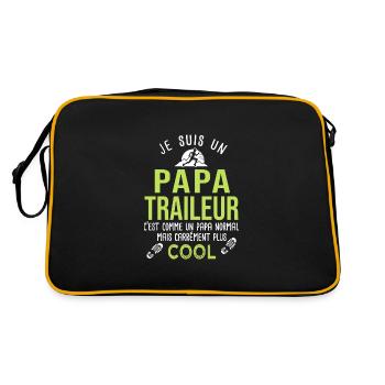 papa traieur ultra trail course à pied run - Sac Retro - noir/or - Dos