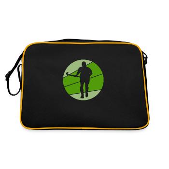 hockey field hockey players artificial turf hockey zone - Retro Bag - black/gold - Back