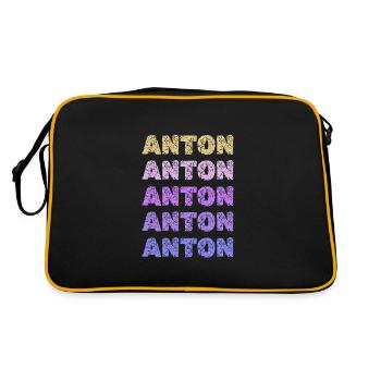 Anton - Retro Bag - black/gold - Back