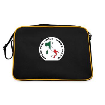 Italie - Dolce Vita, Sole, Vino e Amore - Sac Retro - noir/or - Dos