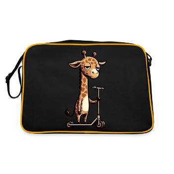 Girafe sur Roller Comic Fun - Sac Retro - noir/or - Dos
