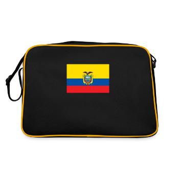 Drapeau national de l Équateur - Sac Retro - noir/or - Dos