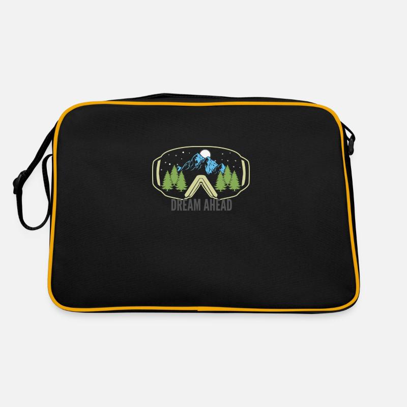 Dream Ahead - Retro Tasche - Schwarz/Gold