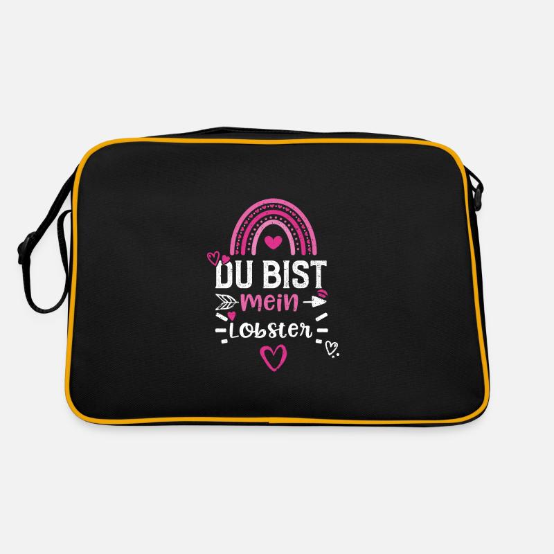 Du bist mein Lobster Retro Tasche