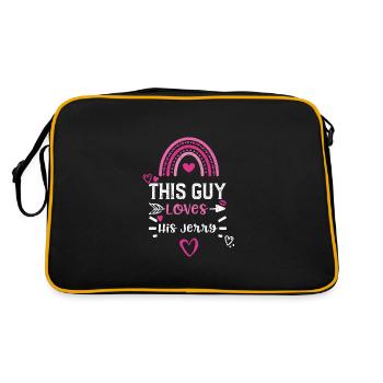 This Guy Loves His Jerry - Retro Bag - black/gold - Back