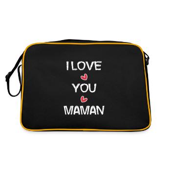 FÊTE DES MÈRES. BONNE FÊTE MAMAN. MAMAN. JE T'AIME - Sac Retro - noir/or - Dos