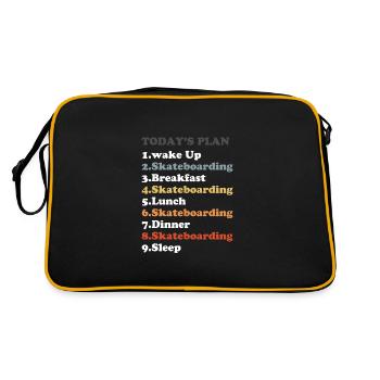 Skateboard Skateboard for Skater - Retro Bag - black/gold - Back