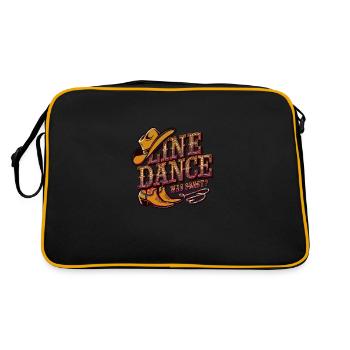 Line Dance Was sonst? Ich bin Line Dancer - Retro Tasche - Schwarz/Gold - Hinten