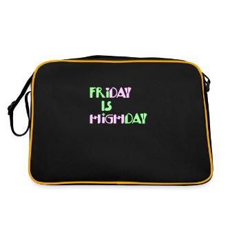 Le vendredi est le jour fort - Sac Retro - noir/or - Dos