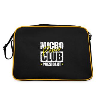 Micro Penis Club President motif for groom - Retro Bag - black/gold - Back