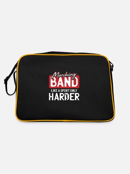 Marching Band Like A Sport But Harder Motif - Retro Bag - black/gold - Back