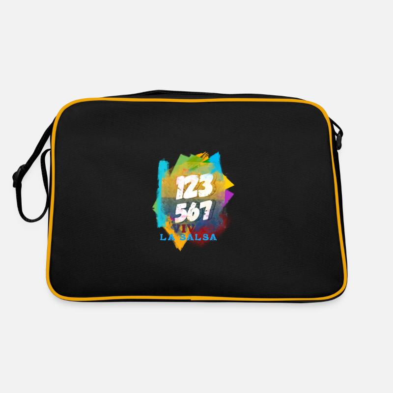 Salsa Danse Salsa 123 567 - Sac Retro - noir/or