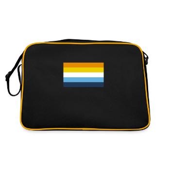 Drapeau de la fierté Aro Ace - Sac Retro - noir/or - Dos
