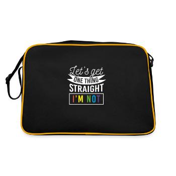 LGBT Lesbian Trans Gay Schwu Sayings funny cool - Retro Bag - black/gold - Back