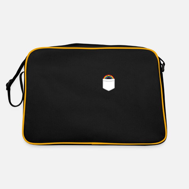 lgbt - Retro Tasche - Schwarz/Gold
