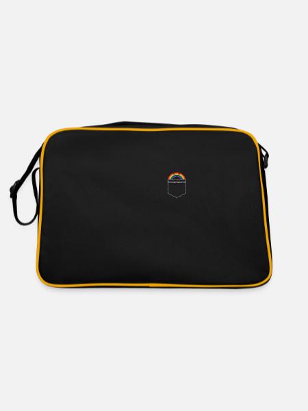 lgbt - Retro Tasche - Schwarz/Gold - Hinten