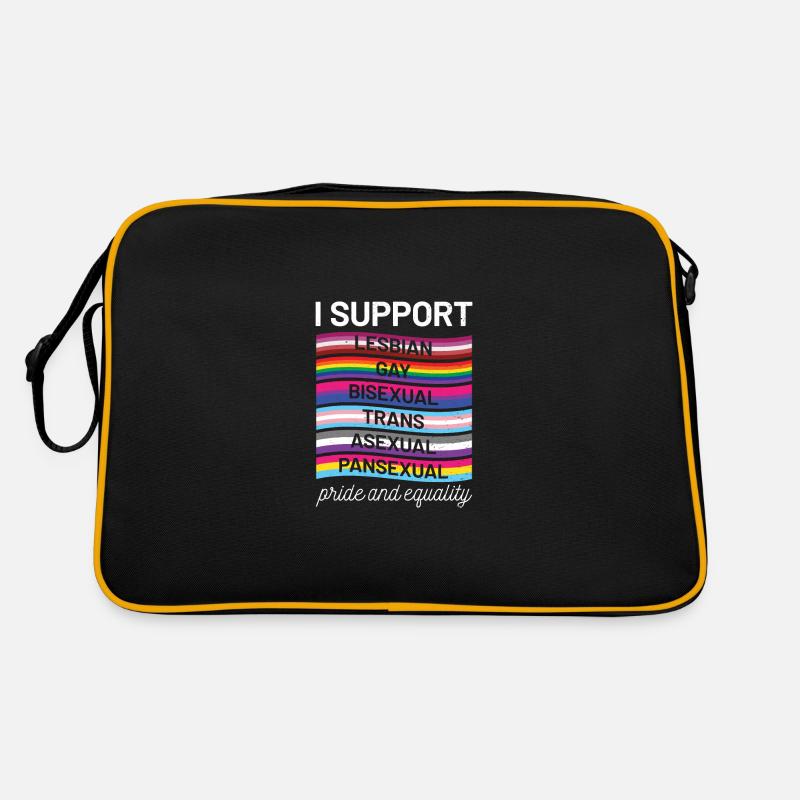 lgbt - Retro Tasche - Schwarz/Gold