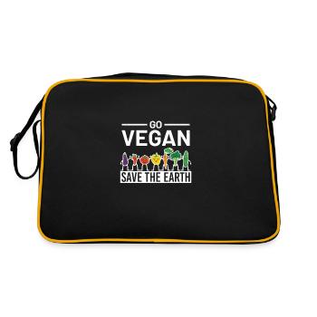 Vegetarian - Retro Bag - black/gold - Back