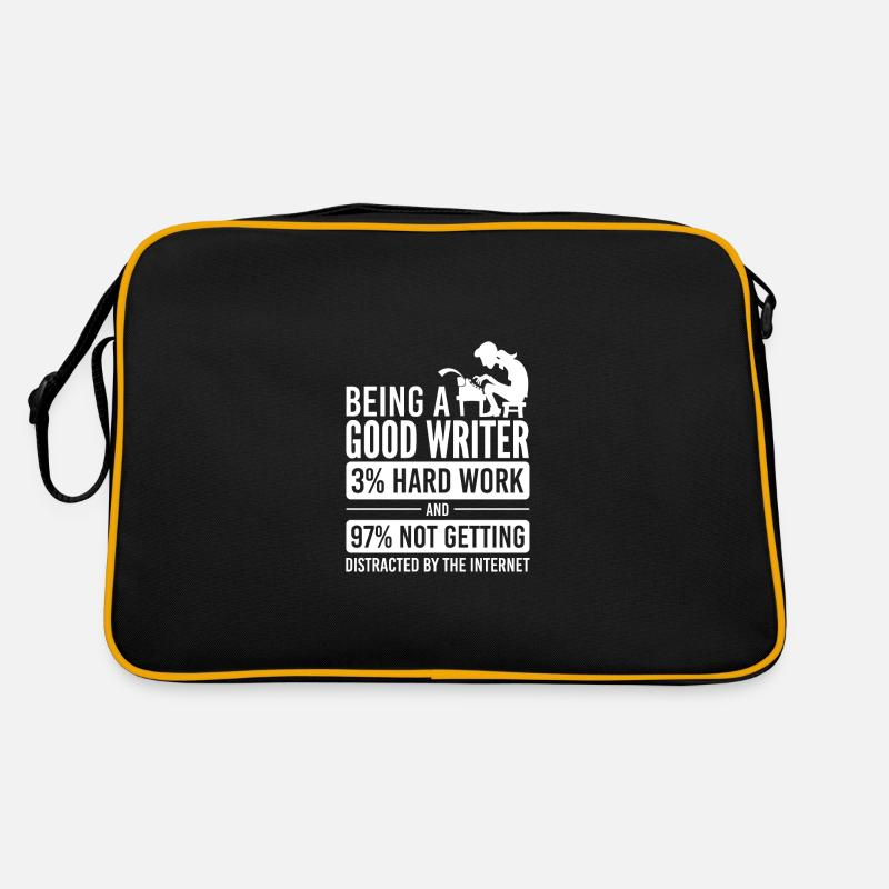 journalist - Retro Tasche - Schwarz/Gold