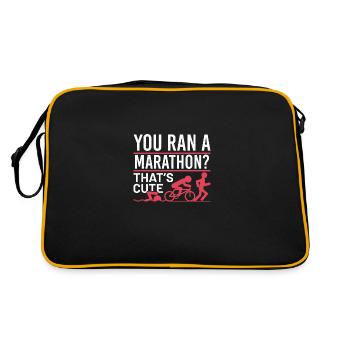 Triathlon fan de triathlètes énonciations Schwi drôle cool - Sac Retro - noir/or - Dos