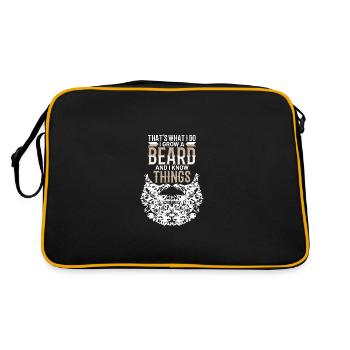 bart - Retro Tasche - Schwarz/Gold - Hinten