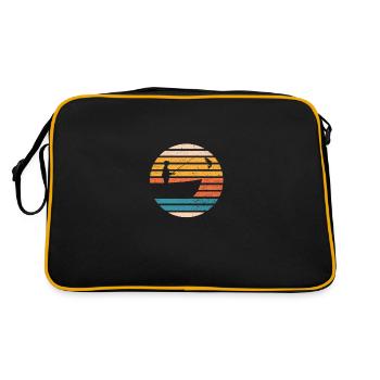 Fishing fishing angler carp sayings funny cool - Retro Bag - black/gold - Back