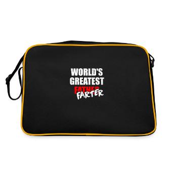 Funny child man grandpa sayings daughter baby 2020 - Retro Bag - black/gold - Back