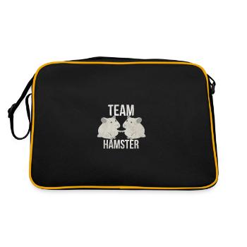 Hamster - Retro Tasche - Schwarz/Gold - Hinten