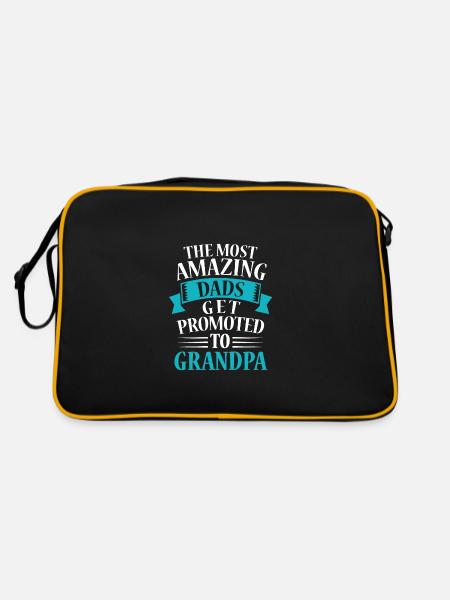 Grandpa - Retro Bag - black/gold - Back