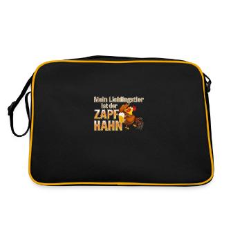 JGA Bier Beer Biersprüche Mythos Spruch Lustig - Retro Tasche - Schwarz/Gold - Hinten
